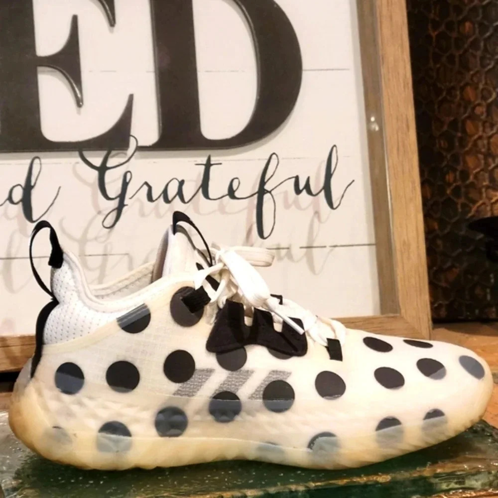 Adidas Harden Vol. 5 Futurenatural Black White Polka Dot Mns 6.5 Wmn 7.5 #GW5349